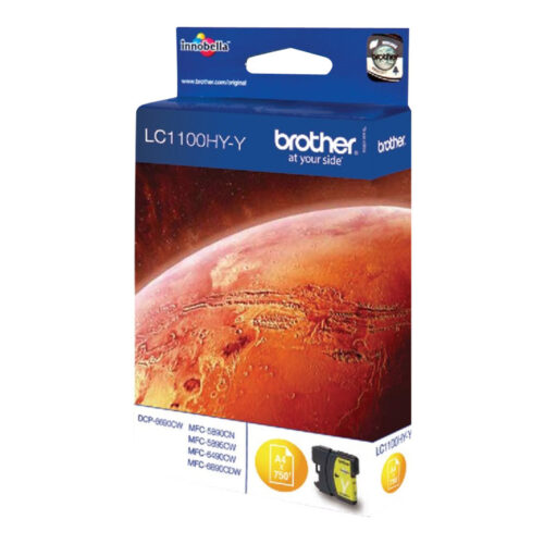 BROTHER LC-1100 cartouche d encre jaune haute capacité 16ml 750 pages pack de 1