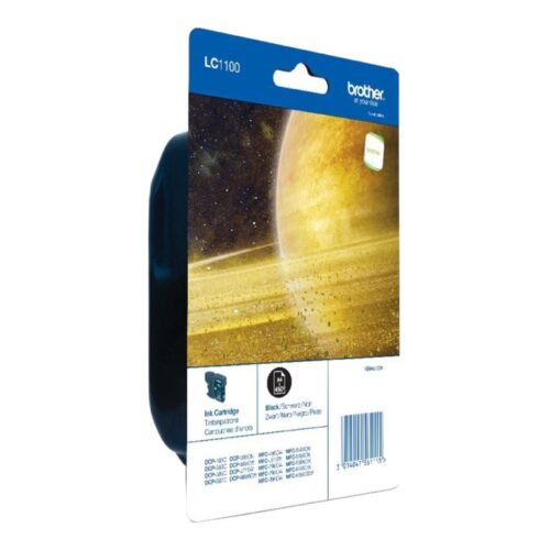 BROTHER LC-1100 cartouche d encre noir capacité standard 9.5ml 450 pages 1-pack blister sans alarme