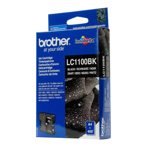 BROTHER LC-1100 cartouche d encre noir capacité standard 9.5ml 450 pages pack de 1