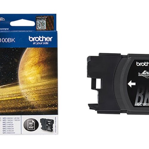 BROTHER LC-1100 cartouche d encre noir capacité standard 9.5ml 450 pages pack de 1