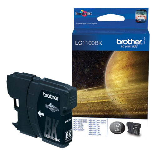 BROTHER LC-1100 cartouche d encre noir capacité standard 9.5ml 450 pages pack de 1
