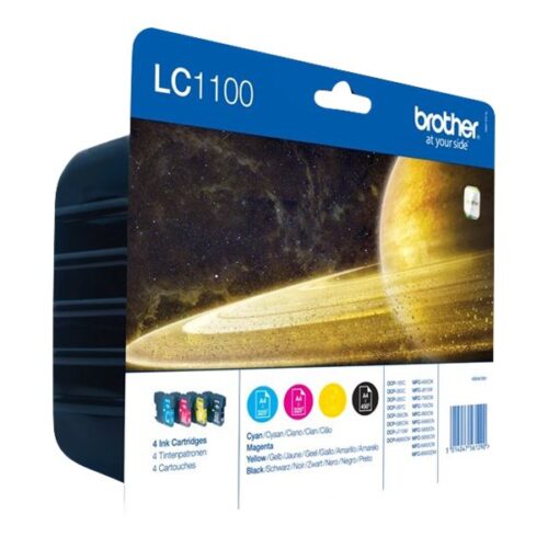 BROTHER LC-1100 cartouche d encre noir et tricolore capacité standard noir: 9.5ml, couleur: 7.5ml noir: 450p, couleur: 325 pages pa