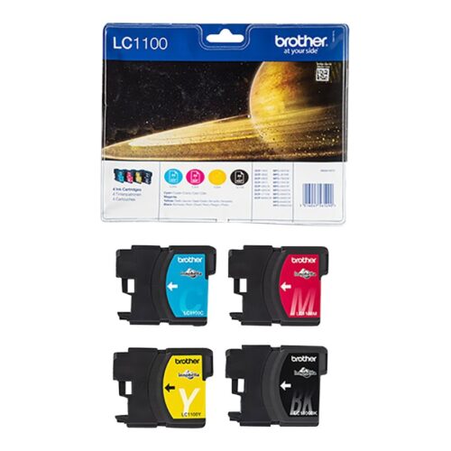BROTHER LC-1100 cartouche d encre noir et tricolore capacité standard noir: 9.5ml, couleur: 7.5ml noir: 450p, couleur: 325 pages pa