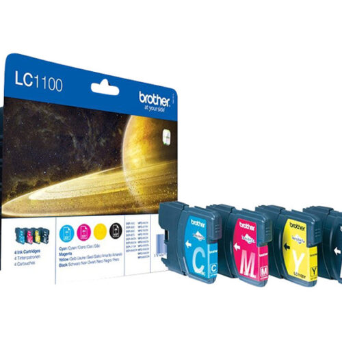 BROTHER LC-1100 cartouche d encre noir et tricolore capacité standard noir: 9.5ml, couleur: 7.5ml noir: 450p, couleur: 325 pages pa