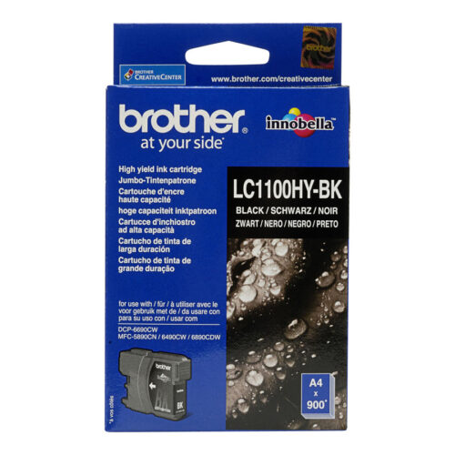 BROTHER LC-1100 cartouche d encre noir haute capacité 19ml 900 pages pack de 1
