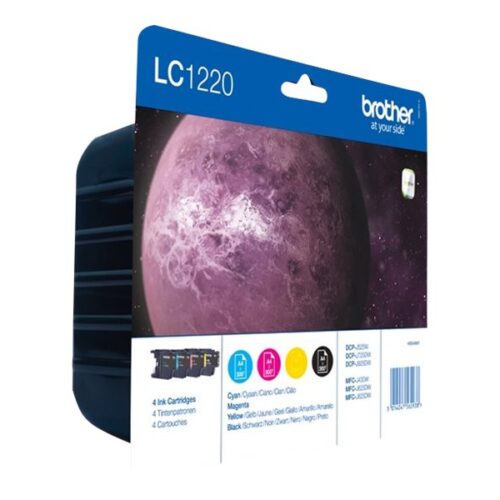BROTHER LC-1220 cartouche d encre noir et tricolore capacité standard 4 x 300 pages 1-pack blister sans alarme