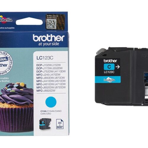 BROTHER LC-123 cartouche dencre cyan capacité standard 600 pages pack de 1