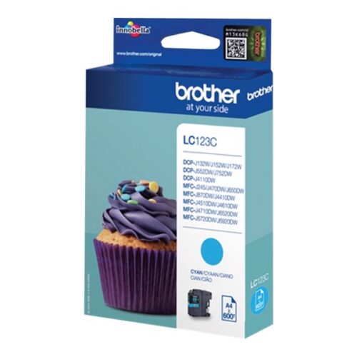 BROTHER LC-123 cartouche dencre cyan capacité standard 600 pages pack de 1
