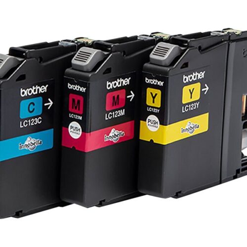 BROTHER LC-123 cartouche dencre cyan, magenta et jaune capacité standard 1-pack blister sans alarme