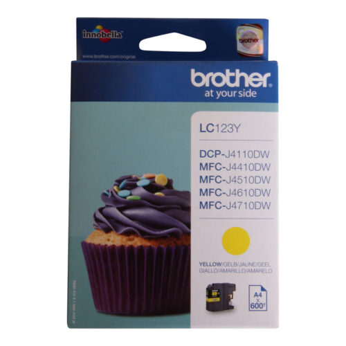 BROTHER LC-123 cartouche dencre jaune capacité standard 600 pages pack de 1