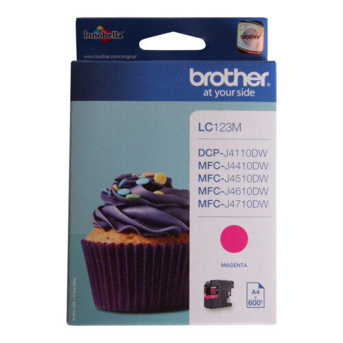 BROTHER LC-123 cartouche dencre magenta capacité standard 600 pages pack de 1