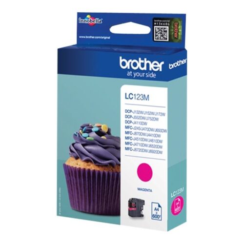BROTHER LC-123 cartouche dencre magenta capacité standard 600 pages pack de 1