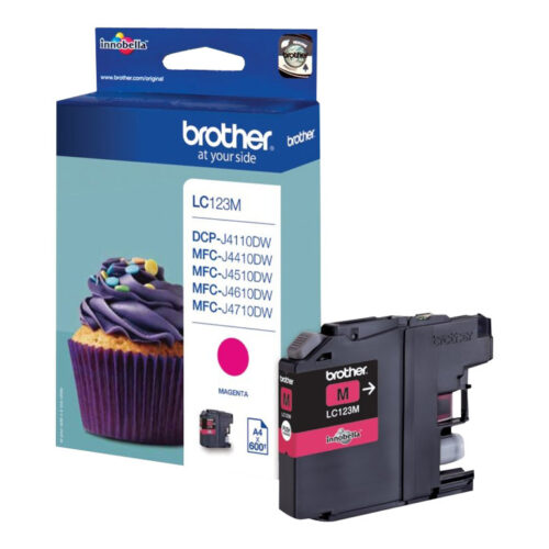 BROTHER LC-123 cartouche dencre magenta capacité standard 600 pages pack de 1