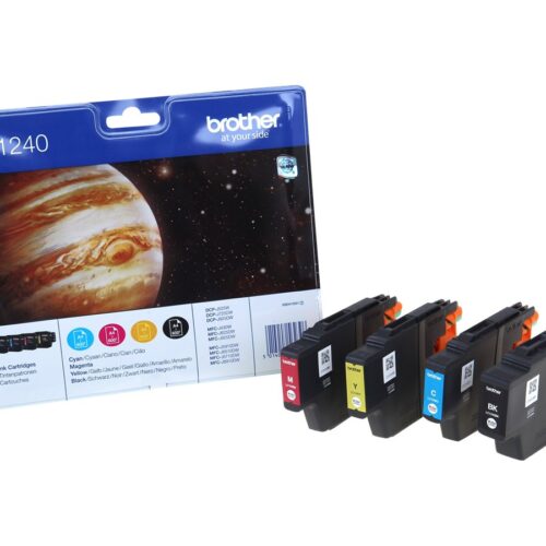 BROTHER LC-1240 cartouche dencre noir et tricolore haute capacité 600 pages 1-pack blister sans alarme