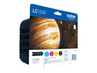 BROTHER LC-1240 cartouche dencre noir et tricolore haute capacité 600 pages 1-pack blister sans alarme