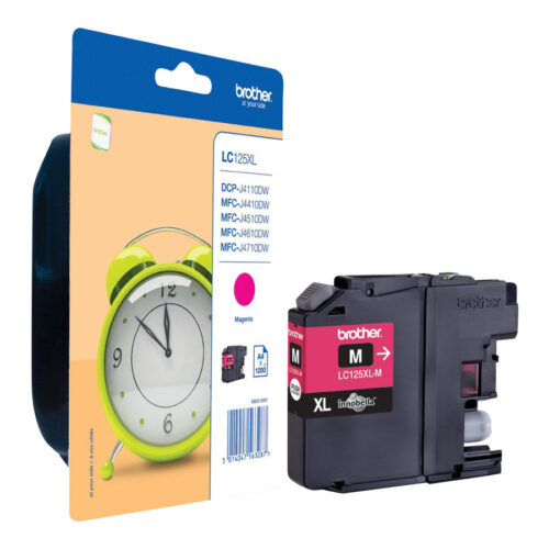 BROTHER LC-125XL cartouche dencre jaune haute capacité 1.200 pages 1-pack blister sans alarme