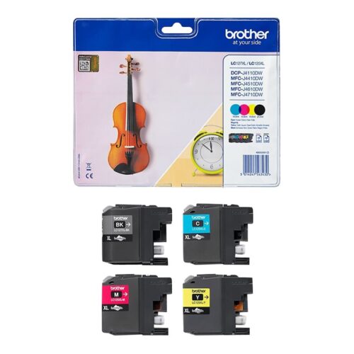 BROTHER LC-127XL cartouche dencre noir et tricolore haute capacité 1-pack blister sans alarme