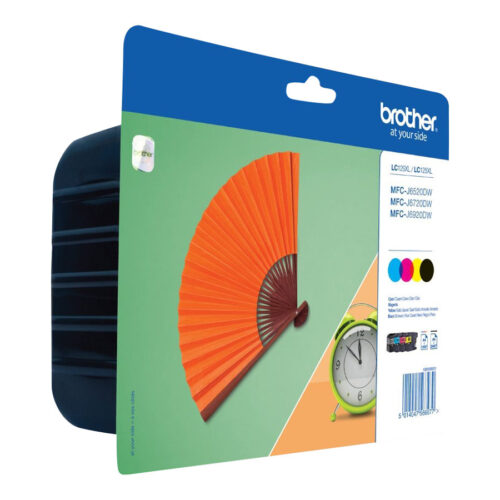 BROTHER LC-129XLVALBP cartouche d encre noir et tricolore capacité standard bk: 2.400 cl: 1.200 pages 1-pack blister sans alarme