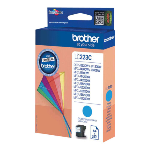 BROTHER LC-223 cartouche d encre cyan capacité standard 550 pages pack de 1