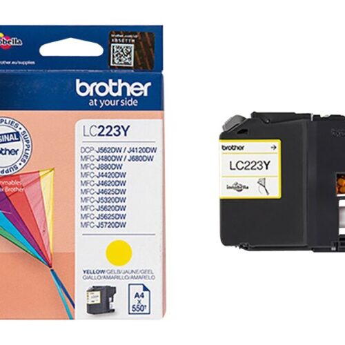 BROTHER LC-223 cartouche d encre jaune capacité standard 550 pages pack de 1
