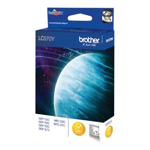 BROTHER LC-970 cartouche d encre jaune capacite standard 300 pages pack de 1