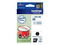 BROTHER LC22UBK Cartouche de encre Noir, 2400 pages pour DCP-J785DW et MFC-J985DW