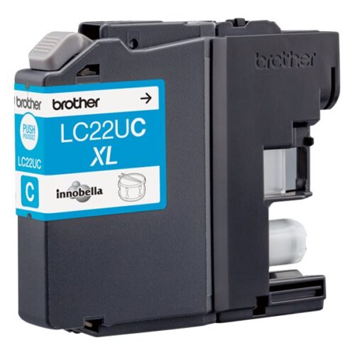BROTHER LC22UC Cartouche de encre Cyan, 1200 pages pour DCP-J785DW et MFC-J985DW