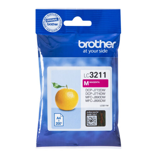 BROTHER LC3211M Magenta ink cartridge with a capacity of 200 pages