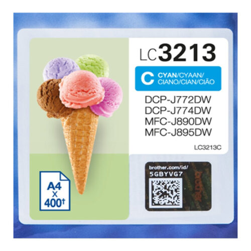 BROTHER LC3213C High capacity 400-page cyan ink cartridge