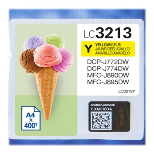BROTHER LC3213Y High capacity 400-page yellow ink cartridge