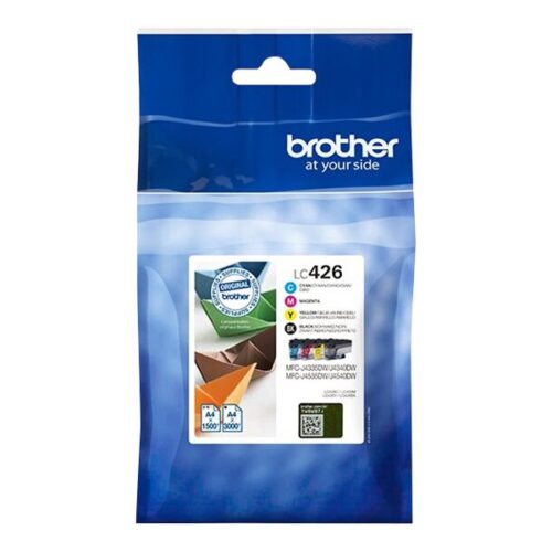 BROTHER LC426VAL Ink Cartridge Black Cyan Magenta Yellow Multipack for MFC-J4340DW MFC-J4540DW MFC-J4540DWXL 1500pages in color