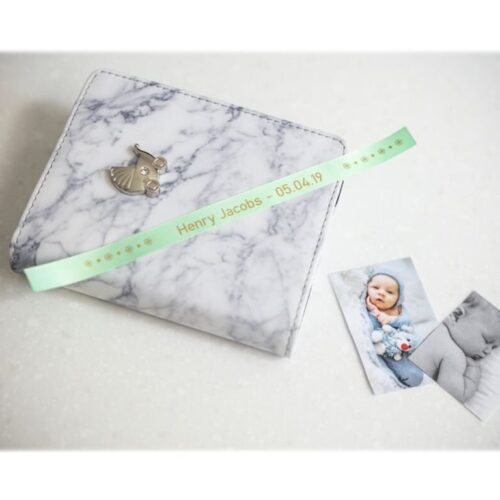 BROTHER P-Touch 12mm mint green/gold ribbon tape