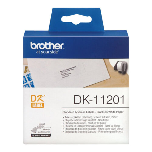 BROTHER P-TOUCH DK-11201 die-cut standard address label 29x90mm 400 labels