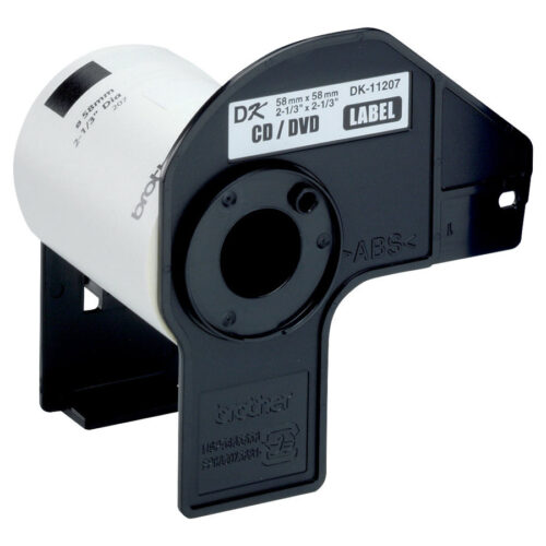 BROTHER P-TOUCH DK-11207 die-cut CD / DVD label (film) diameter 58mm 100 labels