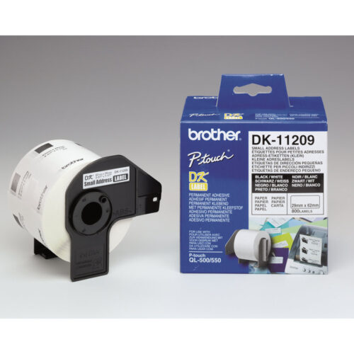 BROTHER P-TOUCH DK-11209 die-cut adress label small 29x62mm 800 labels
