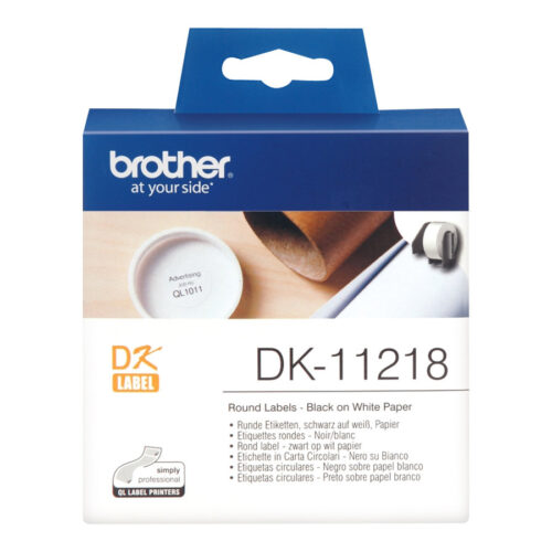 BROTHER P-TOUCH DK-11218 die-cut round label 24x24mm 1000 labels