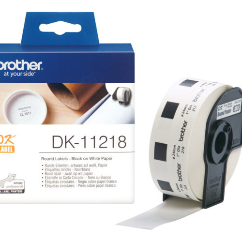 BROTHER P-TOUCH DK-11218 die-cut round label 24x24mm 1000 labels