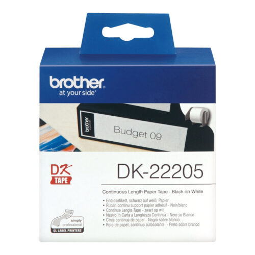 BROTHER P-TOUCH DK-22205 continue length  papier 62mm x 30.48m