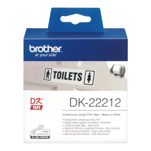 BROTHER P-TOUCH DK-22212 blanc continue length film 62mm x 15.24m