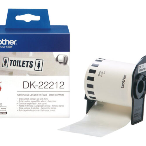 BROTHER P-TOUCH DK-22212 blanc continue length film 62mm x 15.24m