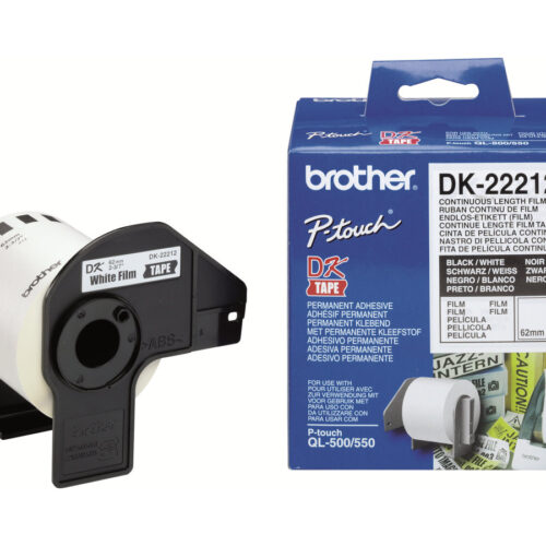 BROTHER P-TOUCH DK-22212 blanc continue length film 62mm x 15.24m
