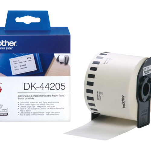 BROTHER P-TOUCH DK-44205 removable blanc thermal  papier 62mm x 30.48m