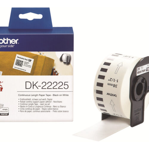 BROTHER P-TOUCH DK-Continue Lengte Tape: 38mm – Thermisch papier – blanc (30.48m)