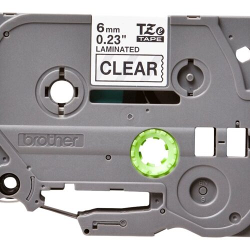 BROTHER P-TOUCH TZE-111 noir sur clear 6mm