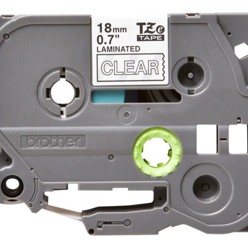 BROTHER P-TOUCH TZE-145 blanc sur clear 18mm