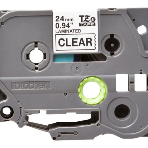 BROTHER P-TOUCH TZE-151 noir sur clear 24mm