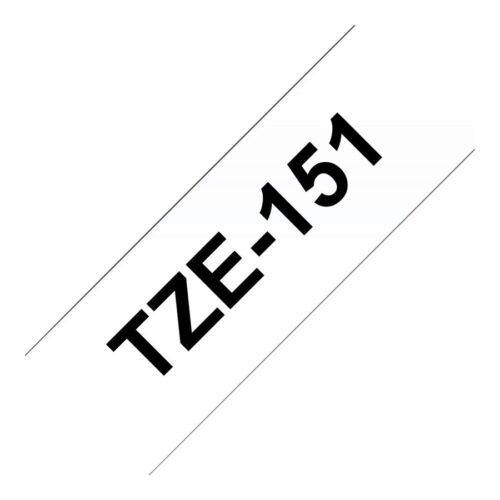 BROTHER P-TOUCH TZE-151 noir sur clear 24mm