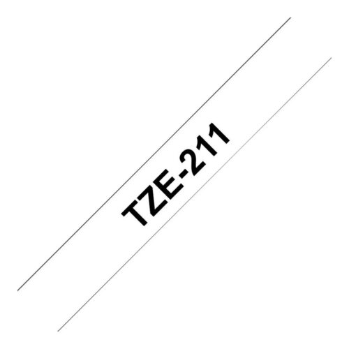 BROTHER P-TOUCH TZE-211 noir sur blanc 6mm