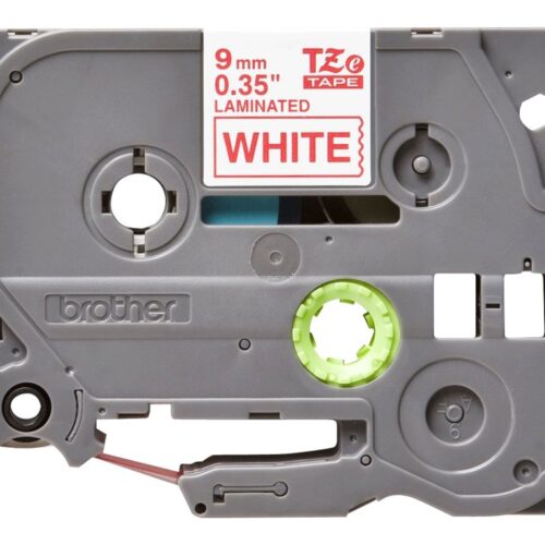 BROTHER P-TOUCH TZE-222 rouge sur blanc 9mm