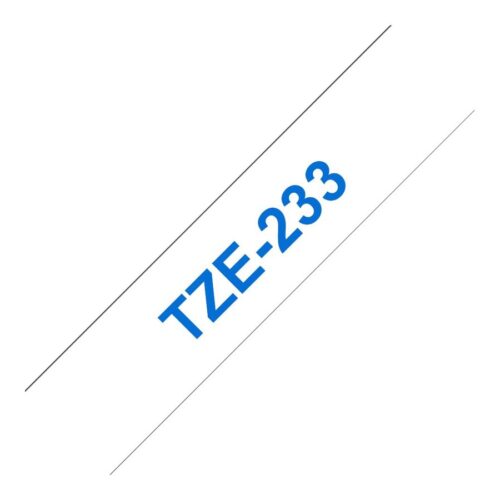 BROTHER P-TOUCH TZE-233 bleu sur blanc 12mm